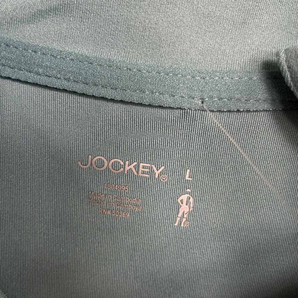 NEW Jockey Women's L Zip-Up Jacket Turquoise Polyester/Spandex Sweatshirt Mock - Picture 5 of 9